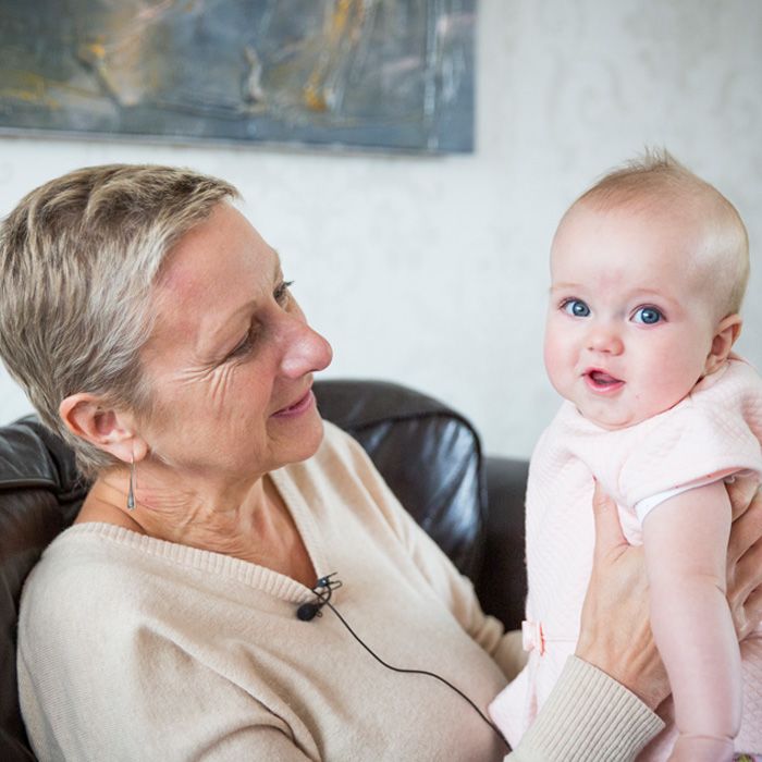 Pictured: Sandy with her granddaughter